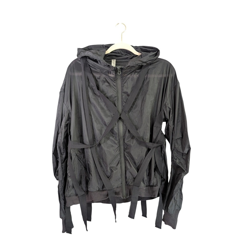 Alo Yoga Sway Jacket Womens XS Black Zip Hoodie Straps‎